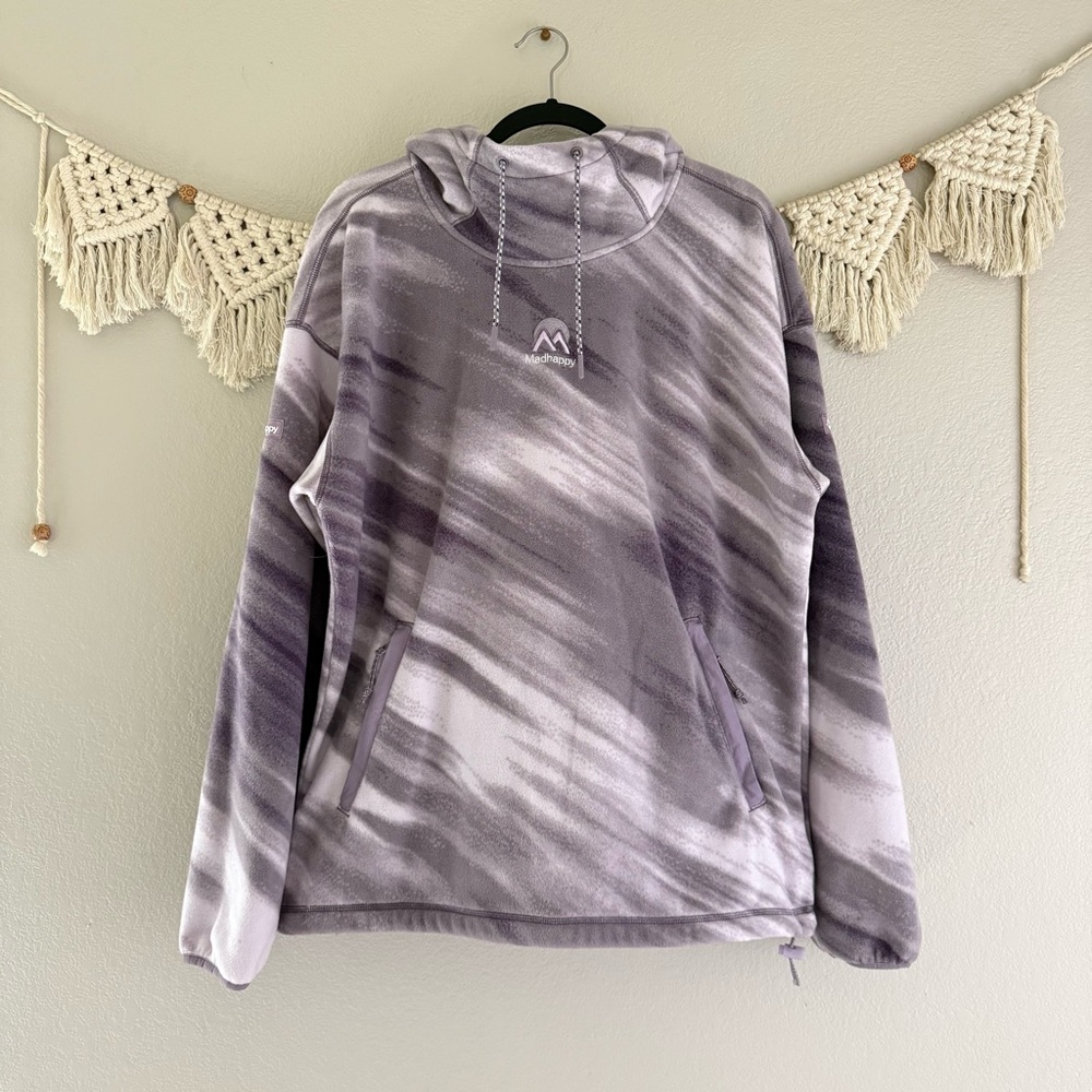 Columbia x MadHappy MTR Lightweight Tie Dye Fleece‎ Hoodie in Purple